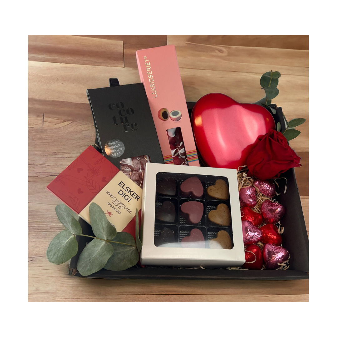 Jeg elsker dig gavekurv