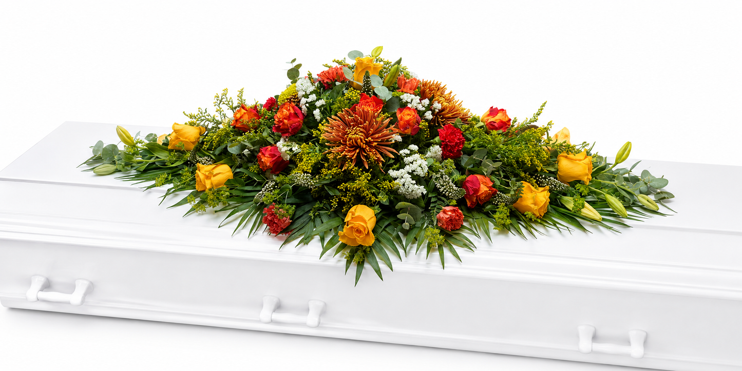 Kistepynt gul og oranje nuancer